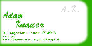 adam knauer business card